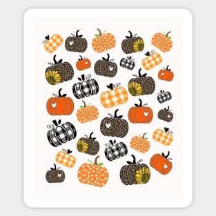 Cute and Funny Pumpkin Pattern - Halloween Sticker